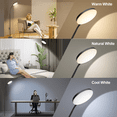 thumbnail image 3 of Gaormii Adjustable Height LED Floor Lamp, 3 Colors and 10 Brightness Dimmable Standing Lamp for Living Room Bedroom Office, Black, 3 of 7