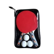 RACK Table Tennis Racket / Ping Pong Paddle Set with Wooden Flared Handles, Crack Resistant, 1 Pack