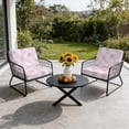 thumbnail image 6 of Outdoor Patio Cushion Covers 4 Pack Pink Leaf Patio Chair Cushion Covers with Ties and Zipper Waterproof Outdoor Seat Cushion Covers for Patio Furniture 22"x22", 6 of 9