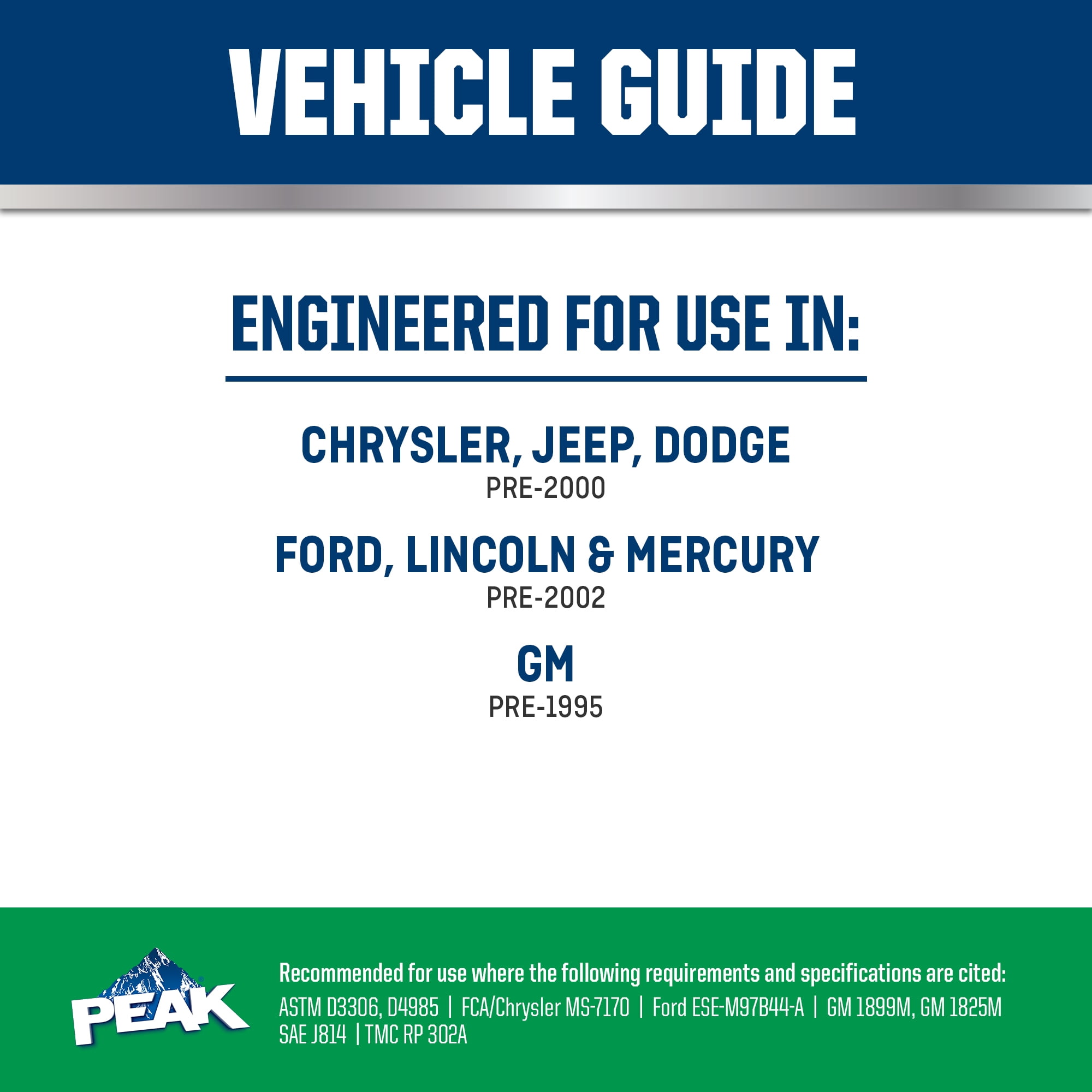 PEAK OET Low Silicate, Green Antifreeze & Coolant 2 Years or 50,000 Miles, 1 gal Jug