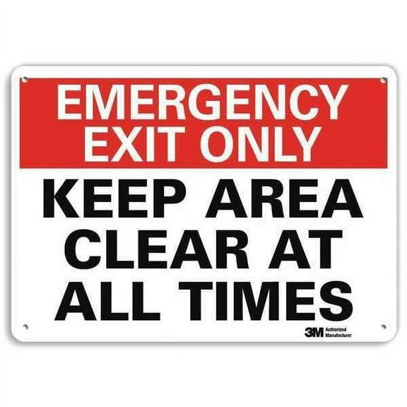 Lyle Emergency Sign,7 in x 10 in,Aluminum U7-1088-NA_10x7