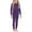 Dark Purple, variant on Toddler Thermal Base Layer Kids Long J??h??s Fleece Lined Underwear 2 Set Athletic Shirt Pants for Ski/Cold weather