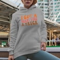 thumbnail image 2 of I Got a Heart Like a Truck, Being Resilient Quote, Groovy Retro Wavy Text Merch Gift, Heather Grey Hooded Sweatshirt or Hoodie, Large, 2 of 5