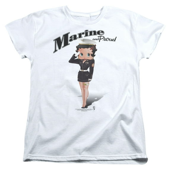 Betty Boop Marine Boop S/S Women's T-Shirt White