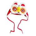 thumbnail image 4 of Sombrero de mascota de Año Nuevo chino Yuyangstore Ropa de punto para gatos cubierta para la cabeza vestido ajustable S, 4 of 8