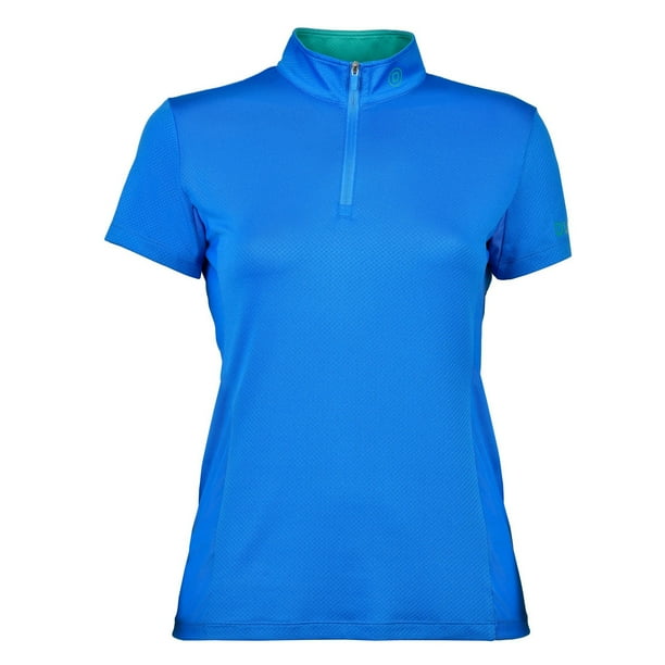 Dublin - Camiseta Interior Deportiva de Ventilación de Manga Corta para Mujer (Azul Océano)