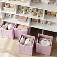 thumbnail image 3 of Homfa 7 Cube Toy Storage Organizer, Kids Geometric Bookcase and Bookshelf with 4 Drawers, Pink, 3 of 7