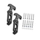 thumbnail image 4 of Pestillo de goma flexible con mango en T para caja de herramientas, hielera, carrito de golf o capó de máquina de ingeniería, negro, 2 piezas, 4 of 9