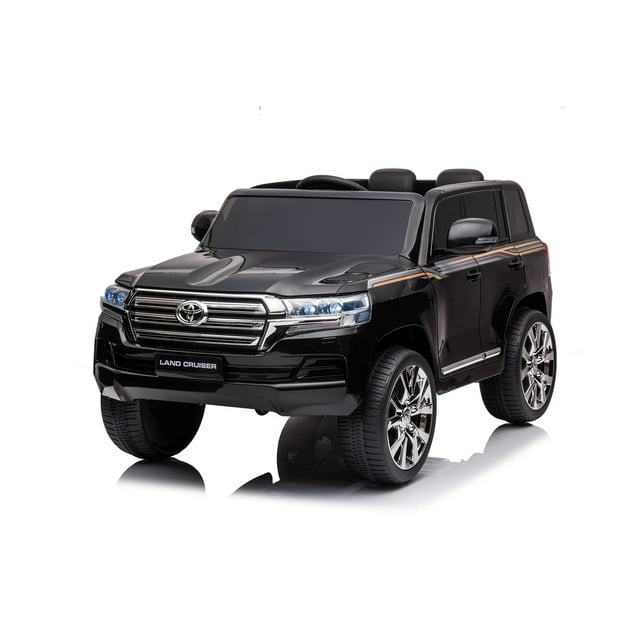 12V 2-Seater Ride On Car, Licensed Toyota Land Cruiser Electric Car, Battery Powered Electric Vehicle with Remote Control/Double Doors/Music/Lights/Safety Belt