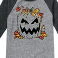 thumbnail image 3 of Instant Message - Pumpkin Lawn Bag - Toddler & Youth Raglan Graphic T-Shirt, 3 of 6