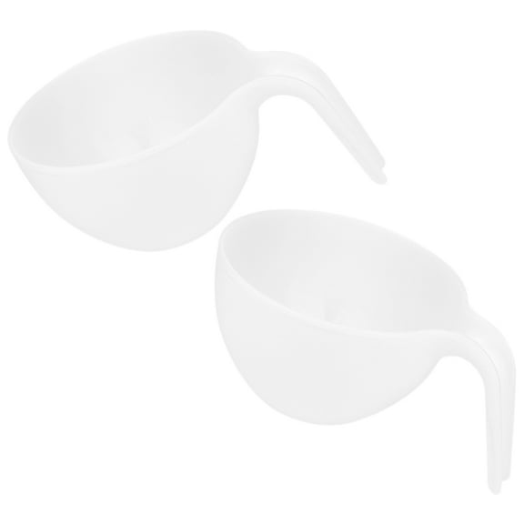 MLINS Microwavable Plastic Mixing Bowl Set with Handle for Kitchen Use Transparent PP Material 2Pcs