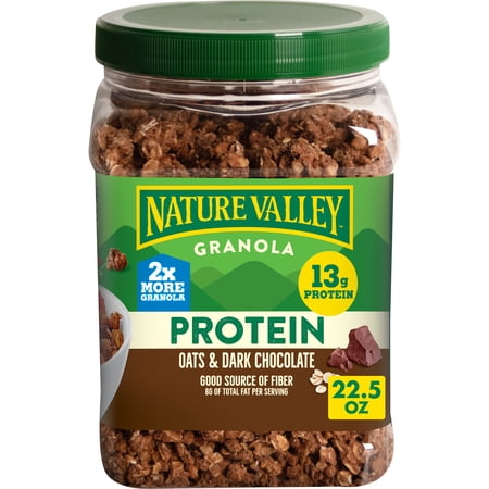 Nature Valley Protein Oats and Dark Chocolate Granola Tub, 22.5 oz