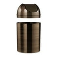 Umbra 2.5 gal Mezzo Plastic Swing Top Lid Bathroom Trash Can, Bronze