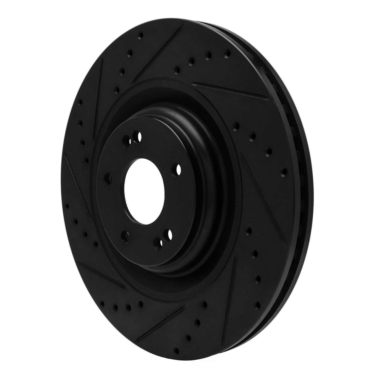 Dynamic Friction Company 633-03070L DFC Brake Rotor - Drilled And Slotted - Black