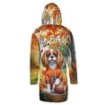 thumbnail image 2 of Hello Fall Cavalier King Charles Spaniel Football Welcome Autumn with Leaves Pumpkins All Over Print 3D Hooded Duffle Toggle Coat Dog Lover Gifts - 00012, 2 of 6