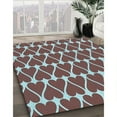 thumbnail image 3 of Ahgly Company Machine Washable Indoor Square Transitional Brown Red Area Rugs, 8' Square, 3 of 7