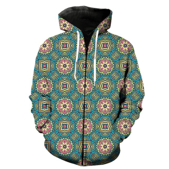 Sudadera con capucha y cremallera de estilo nacional retro para hombre, de primavera, para adolescentes, de manga larga, gran oferta 2024, informal, de moda, de gran tamaño, unisex, con estampado 3D.