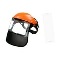 thumbnail image 5 of figatia Protector Protective Gear Face Visor Professional Clear Eye Protection Face Guard for Garden Logging Brush Cutting Orange, 5 of 8