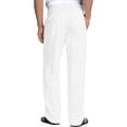 thumbnail image 3 of Aezemi Mens Pull on Pants with Pockets Drawstring Straight Leg Casual Long Trousers Elastic Waist Summer Spring Work Casual Pants S, 3 of 6