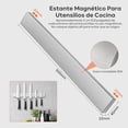 thumbnail image 2 of Soporte Magnética para Cuchillos, Porta Cuchillos de Acero Inoxidable, Soporte de Iman para Cuchillos de Cocina, Multifunción Tira Magnética, Barra Magnética para Herramientas (40cm), 2 of 4