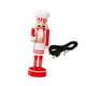 thumbnail image 4 of Adorno navideño de cascanueces con luces sobre base decorativa Rojo Blanco, 4 of 9