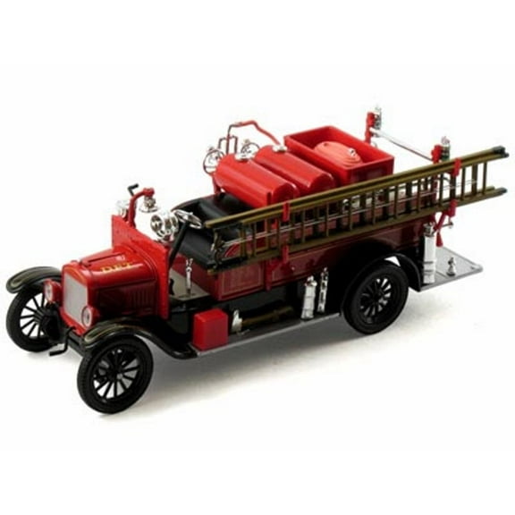 1926 Ford Model T Detroit Fire Truck, Black and Red - Signature Models 32313 - 1/32 Scale Diecast Model Toy Car
