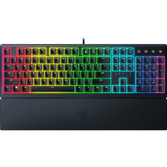 AIR-Ornata V3 Gaming Keyboard: Low Profile Keys - Mecha Membrane Switches - UV Coated Keycaps - Backlit Media Keys - 10 Zone RGB Lighting - Spill Resistant - Magnetic Wrist Wrest - Snap Tap