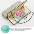 thumbnail image 3 of Autua Flamingos Hearts Kitsch PU Leather Jewelry Box for Necklace Ring Earring Storage Travel Case with Zipper Green, 3 of 5