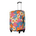 thumbnail image 3 of Multi-Size Suitcase Protective Cover Full Range Double Stitching Invisible Zipper For Travel Business Retro Groovy Flowers Pattern (5) X-Large, 3 of 8