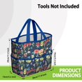 thumbnail image 3 of Garden Tool Bag,Pioneer Flower Floral Print Pattern Garden Tool Organizer,Garden Gifts,Waterproof Multi-Pocket Garden Tool Storage 11.8x5.5x11.4 Inch(Tools NOT Included), 3 of 6