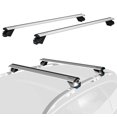 thumbnail image 2 of COWVIE 47 Inch Aluminum Roof Rack Cross Bars for Raised Side Rails, Adjustable Cargo Bars with Keyed Locks, Hold 198 LBS, Silver, 2 of 4