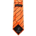 thumbnail image 4 of Orange and Black Tie for Men - Orange & Black Wedding Necktie for Groom, 4 of 6