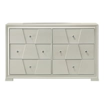 Furniture of America Rein Modern 6-Drawer Dresser, White
