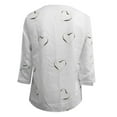 thumbnail image 5 of USSUMA Blusas Para Mujer Casuales y Elegantes Love Heart Print Womens Blouses Tops Dressy Long Sleeve V-Neck Lace Trim Shirts, 5 of 5