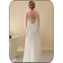 CoCoMangos Lace Bride Wedding Veil Long Crystal Pearl Headband Bridal Veils Bachelorette Party Tulle for Women and Girls