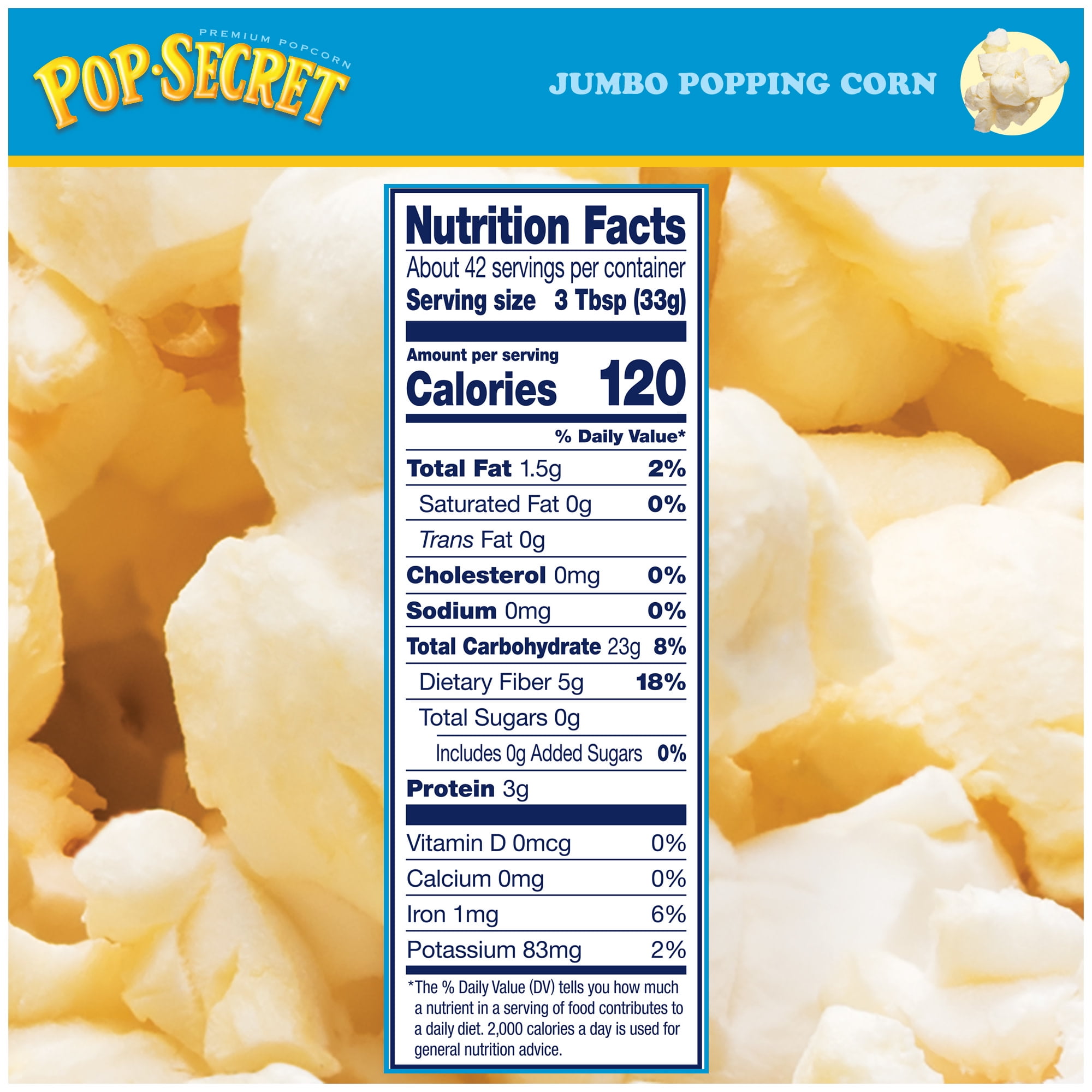 Pop Secret Jumbo Popcorn Kernels, 50 oz Jar
