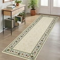 thumbnail image 4 of FairOnly Beige 2'x6'Tratitional Low Pile Oriental Runner Rugs Non Slip Stain Resistant Mat for Bedroom Kitchen Hallway, 4 of 7