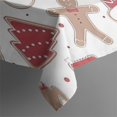 thumbnail image 4 of White Christmas Cookie Pattern Rectangle Tablecloth 60"x102",Waterproof Polyester Rectangle Table Cloth, Wipeable Spillproof Polyester Tablecloth for Dining, Camping, Indoor and Outdoor, 4 of 6