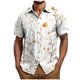thumbnail image 2 of Blusa y camisa de manga corta con cuello vuelto Camisa casual para hombre Camisa de bolos vintage de manga corta Camisas de verano Camisa abotonada Blusa para hombre Poliéster, 2 of 5