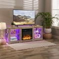VINGLI Fireplace TV Stand 65 inch, Upgraded LED Entertainment Center