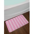 thumbnail image 2 of Unicorn Party Bath Mat, Girly Horses with Horns on Stars Background Childhood Fantasy, Non-Slip Plush Mat Bathroom Kitchen Laundry Room Decor, 29.5 X 17.5 Inches, Pink White and Yellow, Ambesonne, 2 of 2