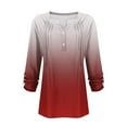 thumbnail image 5 of fatyb Women's Long Sleeve Blouses Casual Dressy V Neck Pleated Shirts Business Work Tops for Women, 5 of 5