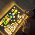 thumbnail image 3 of MesaSe LED Note Board with Colors Pen Stand Portable Glow Memo Board Acrylic Erase Message Note for Office Home School (A), 3 of 10