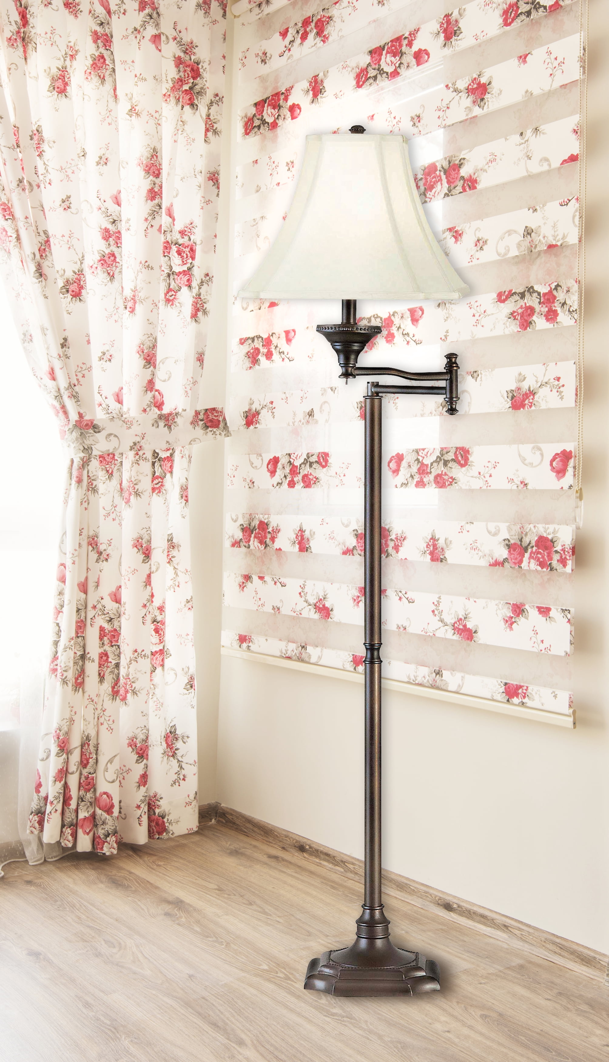 Wentworth Swing Arm Floor Lamp - Burnished Bronze