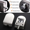 thumbnail image 3 of Door Lock Security Anti-theft Glass Door Latch Stainless Steel 10~12mm Open/Close, 3 of 5