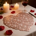 thumbnail image 7 of Valentine's PVC Table Mat under $5! Kadlawus Valentine Heart PVC Table Mat, Round Waterproof Non-Slip Dining Placemat for Party Family Gathering, Kitchen Table Decor, Holiday Table Cover, 7 of 7