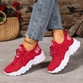 thumbnail image 5 of Women’s Lightweight Knit Sneakers, Breathable Mesh Walking & Running Shoes, Cushioned Platform Slip-On Trainers with Lace-Up Design for Daily Wear, Travel, Gym, Casual Street Style, 5 of 8