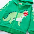 thumbnail image 4 of Mercatoo Kids Toddler Baby Girls Boys Autumn Winter Dinosaur Cartoon Print Cotton Hooded Long Sleeve Jacket Coat Sweatshirt Kids, 4 of 4