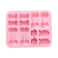 thumbnail image 1 of Molde De Silicona Para Galletas De Chocolate Con 12 Agujeros, Molde De Silicona Para Galletas Resistente Al Calor, Molde Para Hornear De Alta Elasticidad Con Forma De Hueso De Garra De Gato Y Pescado Methold HA026640-01, 1 of 7