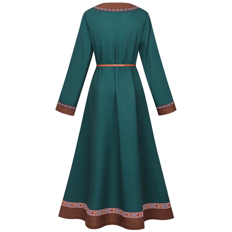 classic european dress Karymi Spring Dresses for Women 2026 Medieval Renaissance Dress, Long Sleeve Split V Neck Peasant Maxi Gown With Belt Vintage Ethnic, Women's Evening gowns boohoo Women's Double Layer Color:#48-Mocha 1inch=2.54cm) Product Description classy cocktail dress